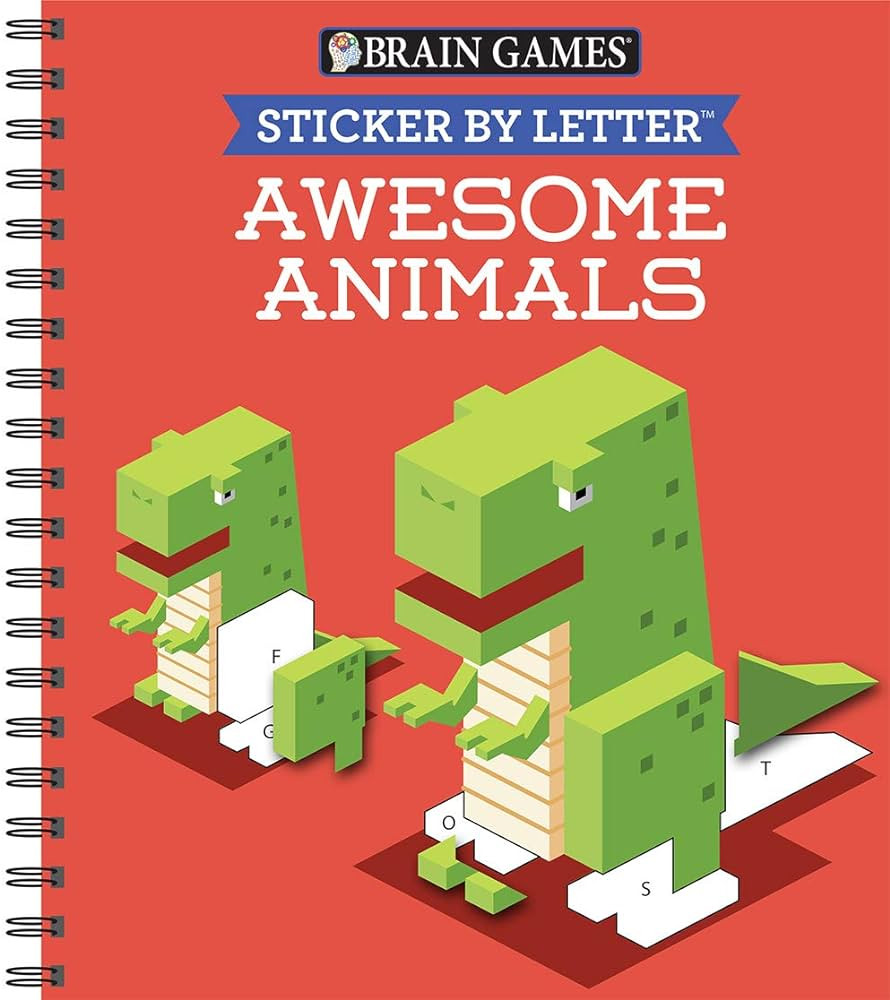 Brain Games - Sticker by Letter: Awesome Animals (Sticker Puzzles - Kids Activity Book) | Amazon (US)