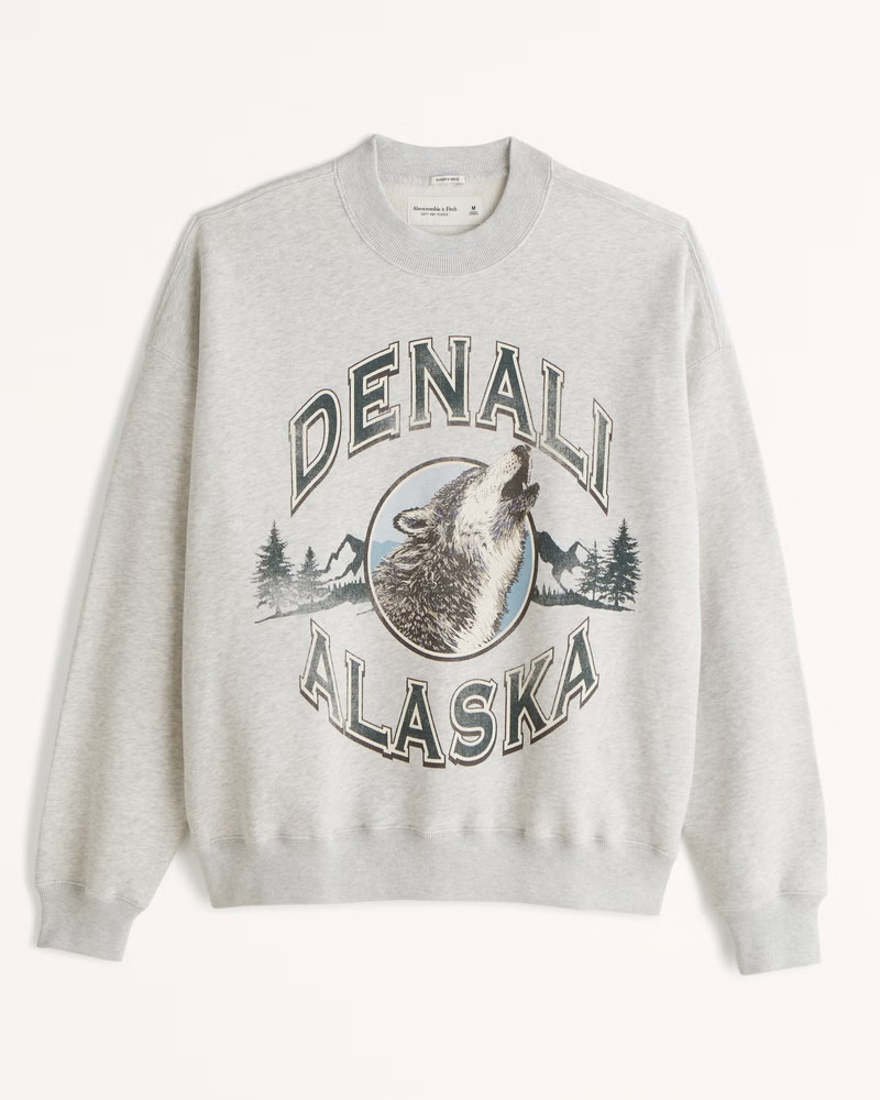 Men's Denali Park Graphic Crew Sweatshirt | Men's Tops | Abercrombie.com | Abercrombie & Fitch (US)