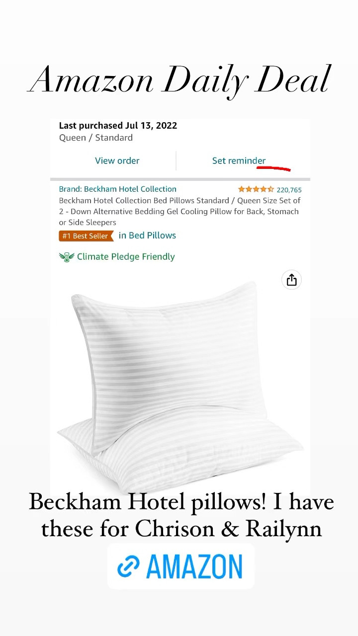 These Beckham Hotel pillows are on sale on