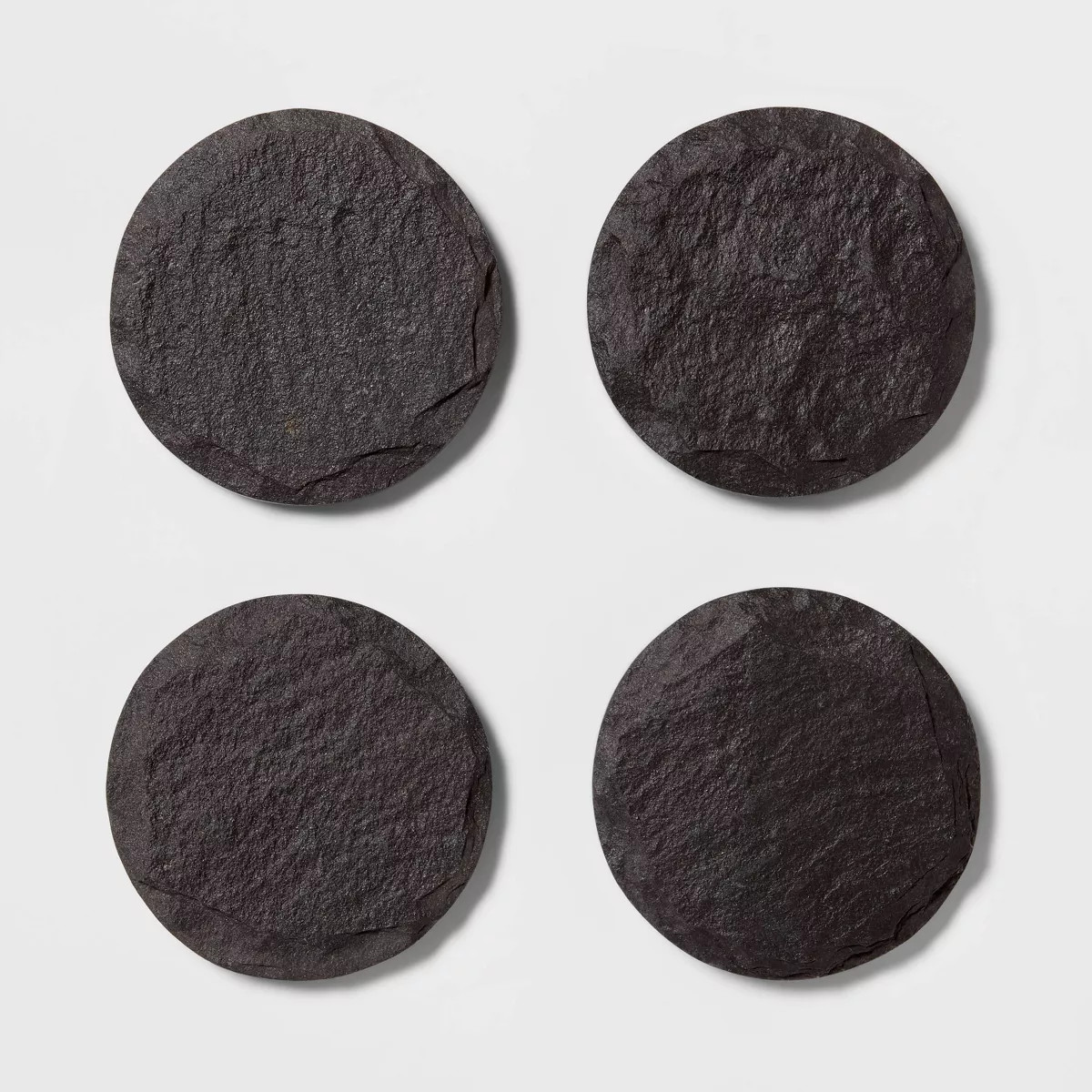 4pk Slate Coasters - Threshold™: Black Drink Coasters, Traditional Style, 4x4 Inch, Spot Clean | Target