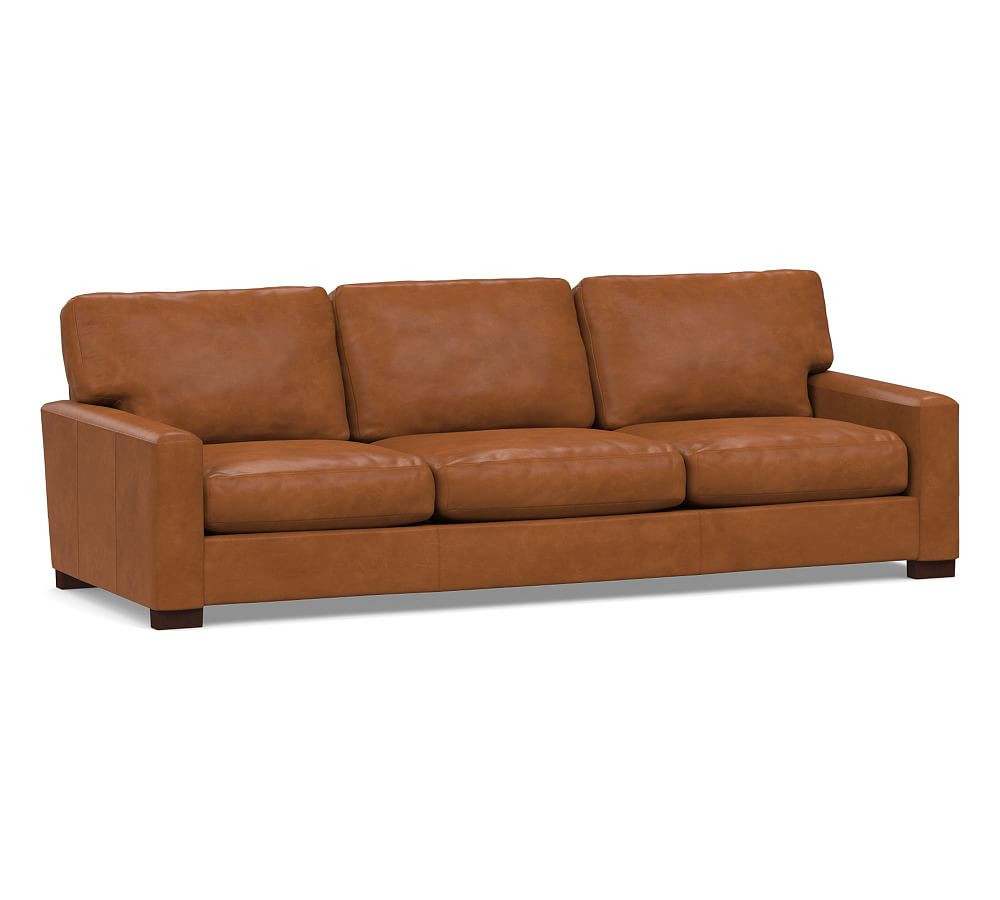 Turner Square Arm Leather Sofa | Pottery Barn (US)