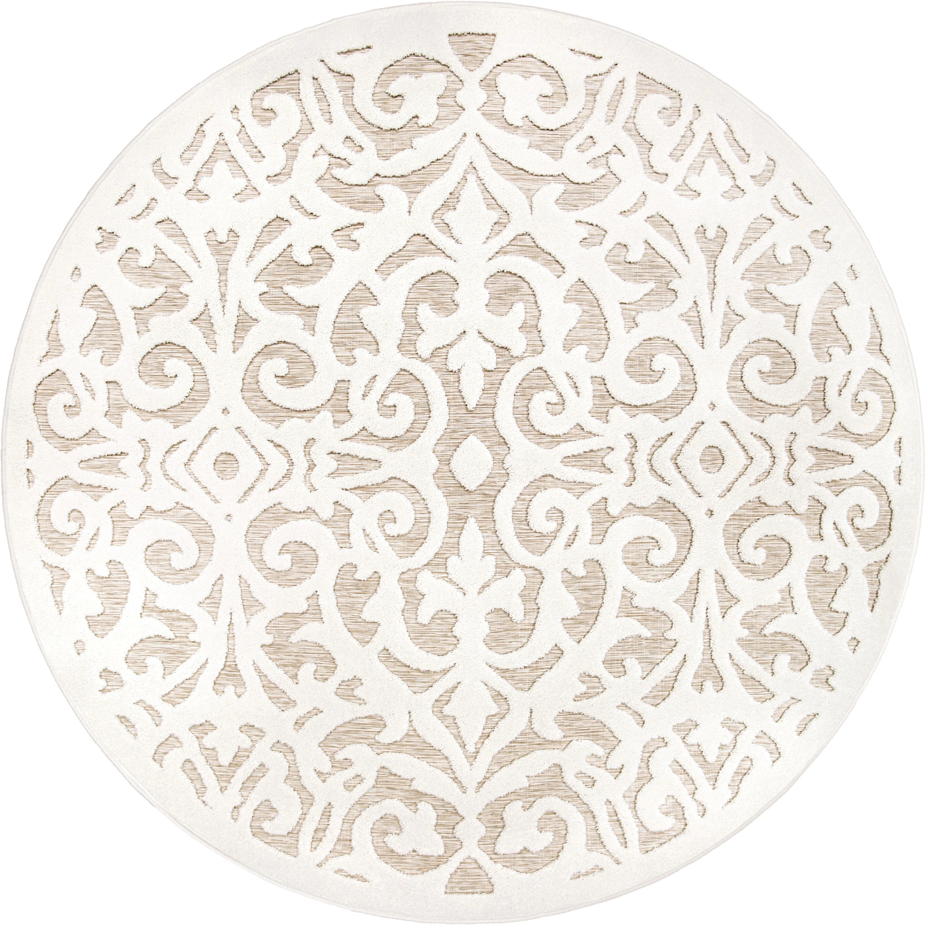 My Texas House Ladybird, Damask, Transitional, Woven Area Rug, 6'5" x 6'5" | Walmart (US)