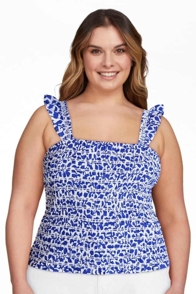Time and Tru Women's Smocked Bodice Tank Top, Sizes XS - XXXL | Walmart (US)