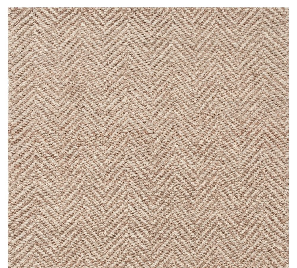 Chevron Hand Loomed Wool/Jute Rug | Pottery Barn (US)