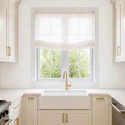 Meadow 100% European Linen Sheer Roman Shades & Blinds | Relaxed | NeutralCurtains
