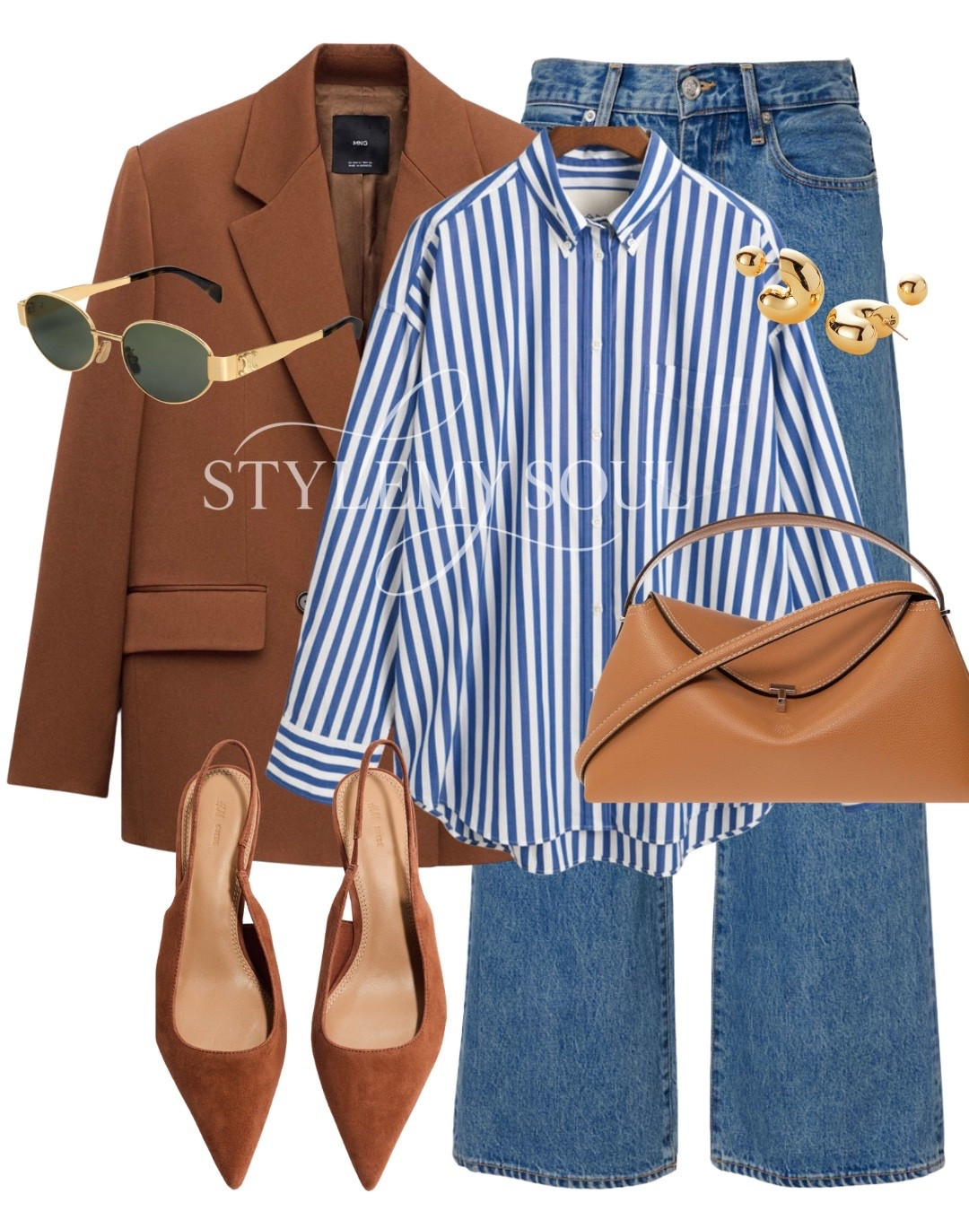 Camel blazer, striped shirt, camel shoes, jeans, camel bag

#LTKjeans #LTKworkwear #LTKspring