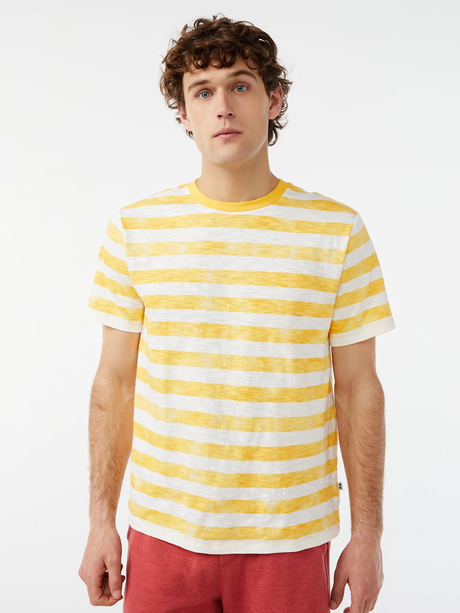 Free Assembly Men's Short Sleeve Stripe Printed T-Shirt | Walmart (US)