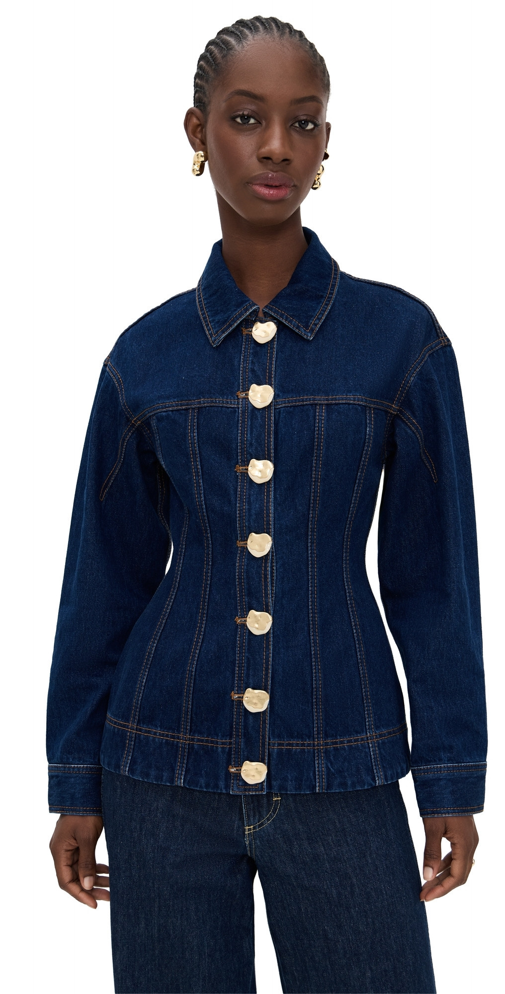 Aje Genesis Denim Shirt DARK CLASSIC WASH 8 | Shopbop