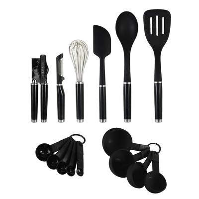 KitchenAid 15pc Tools and Gadget Set: Stainless Steel & Plastic Kitchen Utensil Set, Dishwasher-Safe, Black | Target