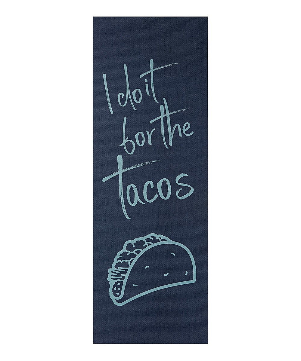 Gaiam Yoga Mats Blue - Blue 'Tacos' 4-mm Yoga Mat | Zulily