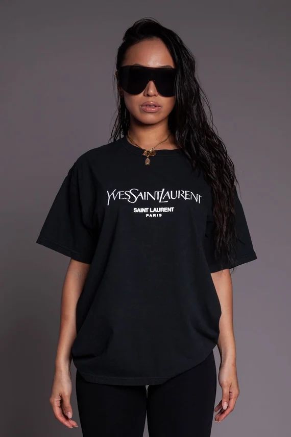 Yves Tees Luxury Inspired Bape Yeezy Kanye West Vlone Palace CDG Unisex Black T-Shirt | Etsy (US)