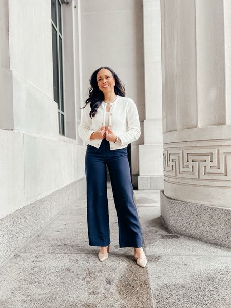 Two A&F Workwear Pieces I’ve Been Loving: The Sloane Tailored Pant & The Collarless Cream Sweater! Both 20% off until March 11th if you shop in the APP with code: AFLTK! I’m wearing a 25 in the pants and size small in sweater 🖤

#LTKsalealert #LTKSpringSale #LTKworkwear