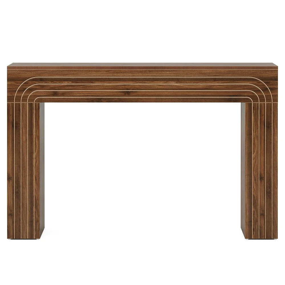 Yardi Yarda 55" Wood Console Table, Farmhouse Sofa Table Hallway Table, Brown | Walmart (US)