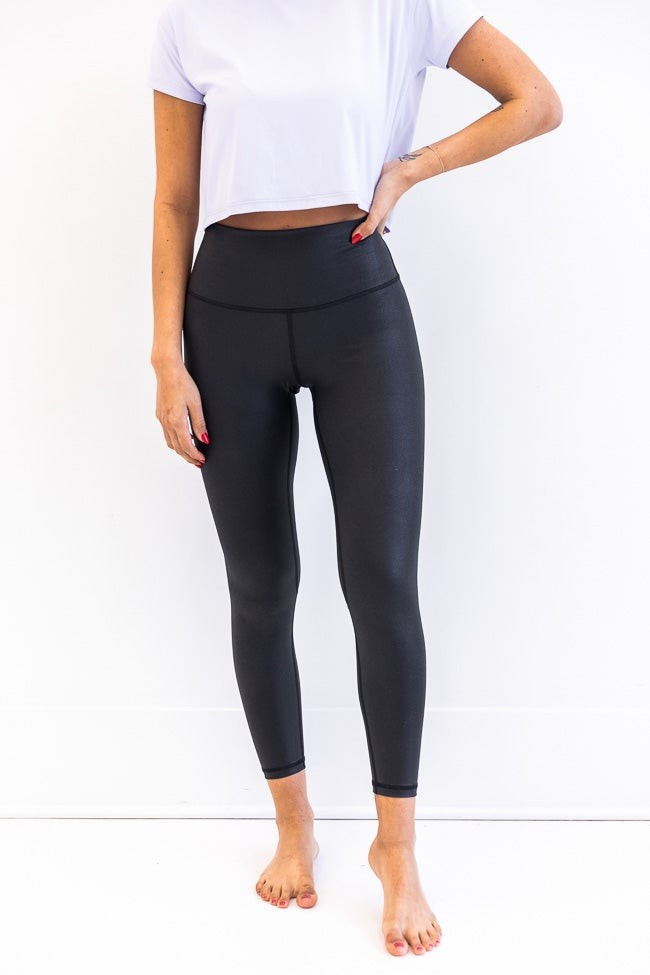 Darling Grace Black Faux Leather Leggings | Pink Lily