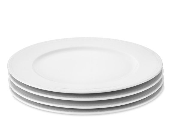 Apilco Beaded Hemstitch Porcelain Dinner Plates | Williams-Sonoma