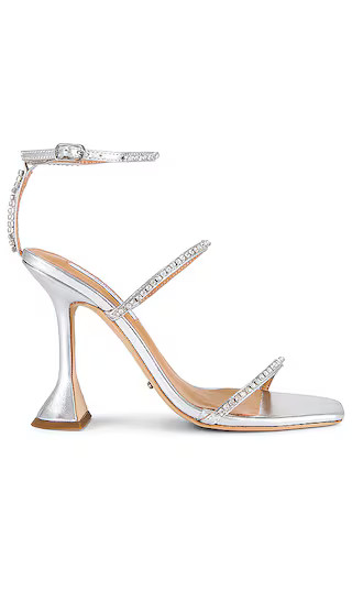 Shy Sandal in Silver Nappa Metallic | Revolve Clothing (Global)