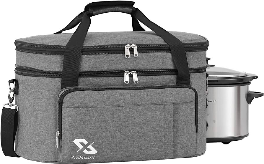 Golkcurx Double Layer Slow Cooker Bag for 6-8 Quart Oval CrockPot and Hamilton Beach Models, with... | Amazon (US)