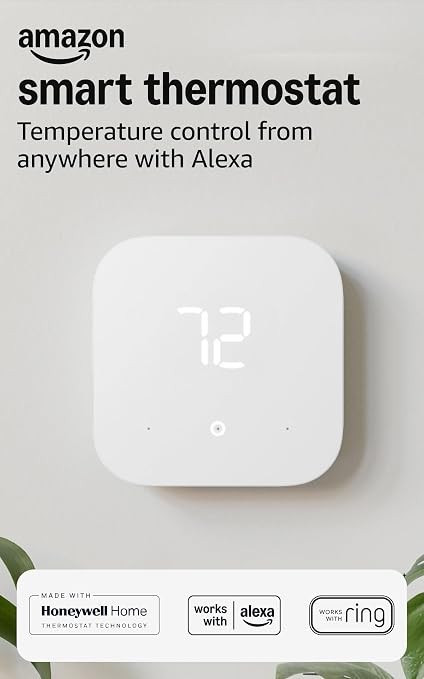 Amazon Smart Thermostat – Save money and energy - Works with Alexa and Ring - C-wire required | Amazon (US)