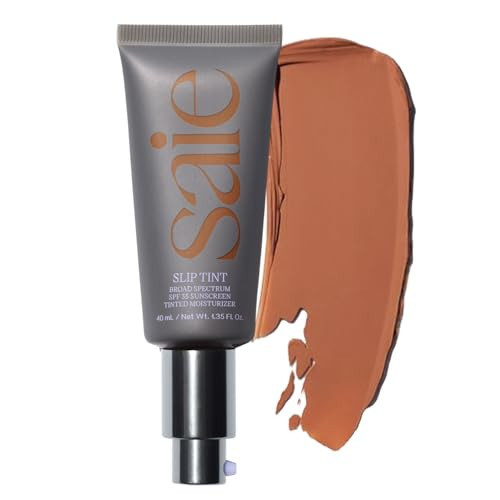 Saie Slip Tint Tinted Moisturizer with SPF 35 - Light Coverage, Glowy Skin Tint & Mineral Sunscreen for Face with Hydrating Hyaluronic Acid - Summer Makeup Essential - Shade Seven (1.35 oz) | Amazon (US)
