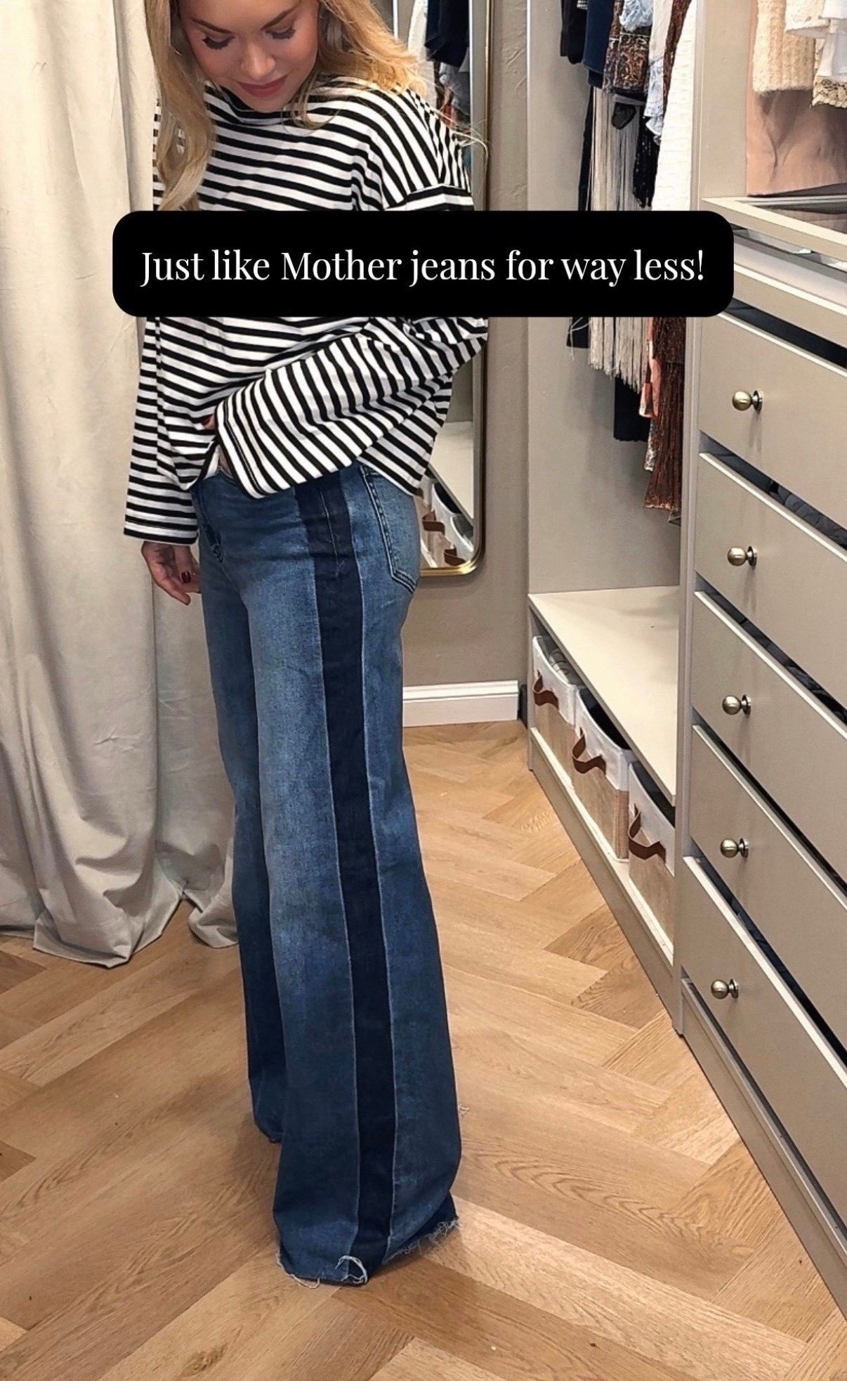 Jeans
Wide leg jeans
Stripe top


#LTKSeasonal #LTKdayinmylife #LTKootd