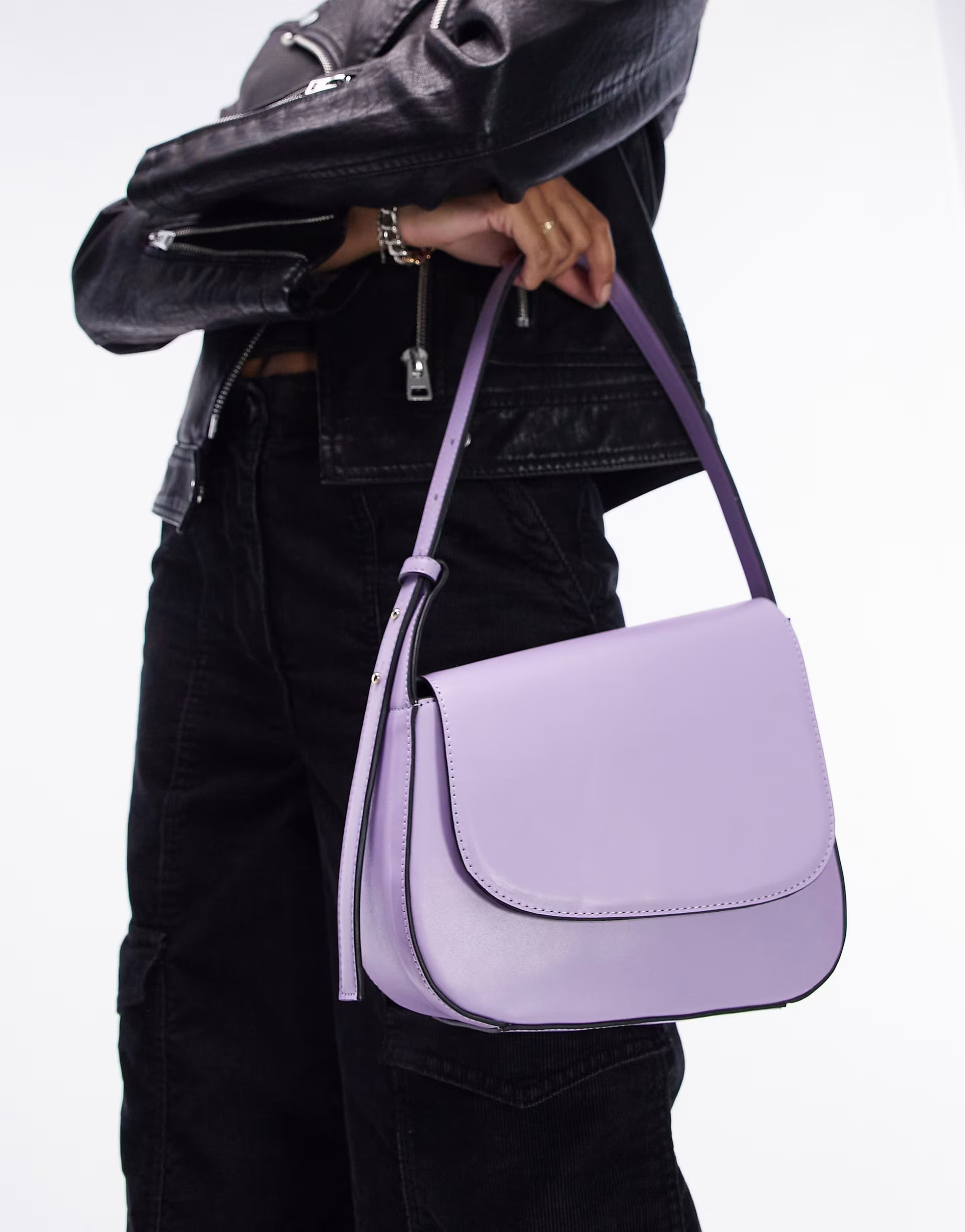 Topshop sara shoulder bag in lilac | ASOS (Global)