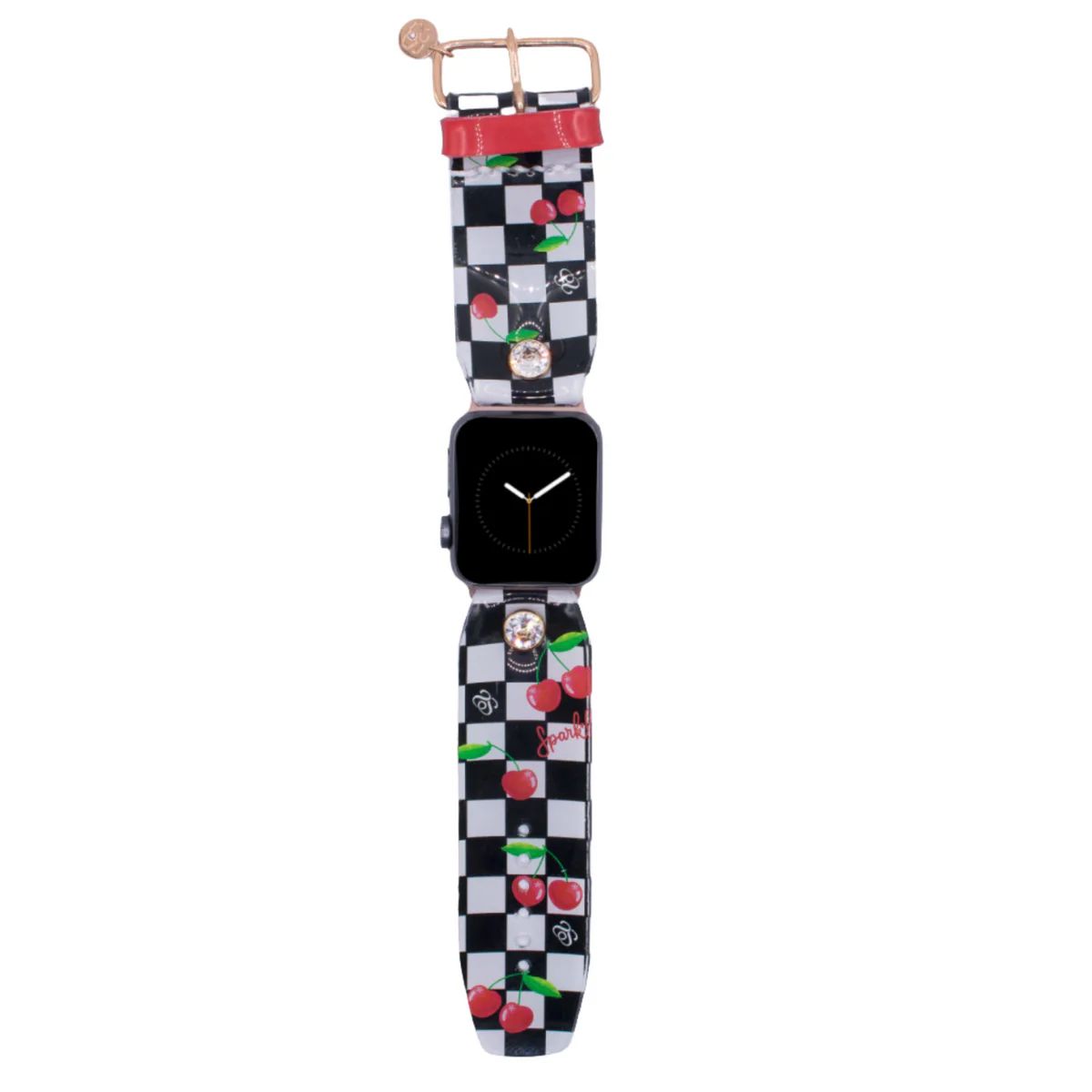 Limited Edition - Cherries & Checkers Waterproof Sivella Watchband | Spark*l