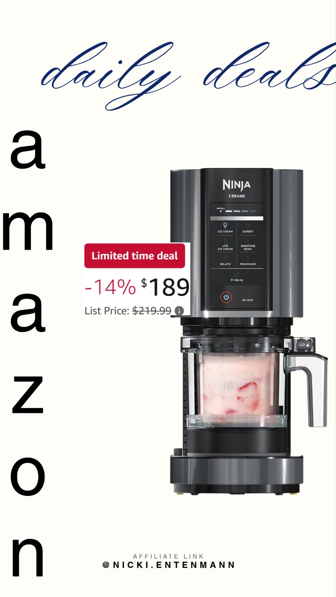 Make dessert magic with Ninja® CREAMi® 7-in-1 Ice Cream Maker built for creativity and convenience. From creamy gelato to refreshing sorbet, enjoy customizable frozen treats at home with ease today. #ninjacreami #icecreammaker #kitchenappliances #dessertideas #homemadeicecream #kitchenessentials #salealert #shoppingdeals #stylefinds #modernliving 🍨🍧✨ 

 #LTKfoodie #LTKHome #LTKSaleAlert