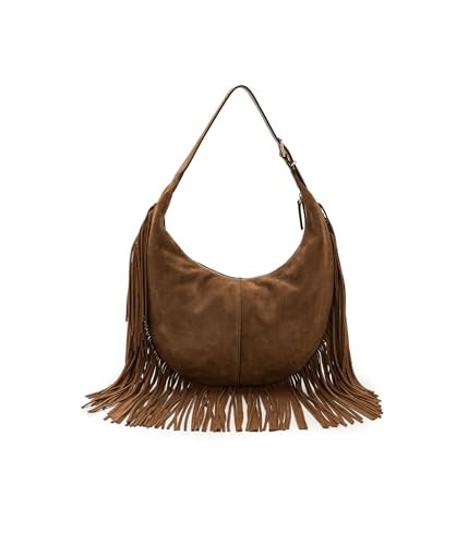 Madewell Suede Essentials Med Curve Shoulder-Fringe, Dried Acorn | Amazon (US)