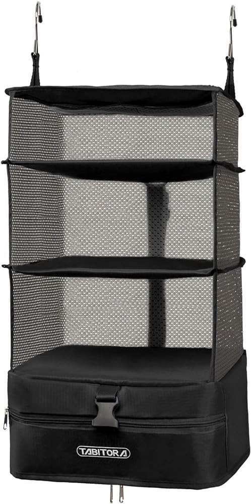 TABITORA Portable Hanging Travel Shelves Bag Packing Cube Organizer Suitcase Storage Large Capaci... | Amazon (US)