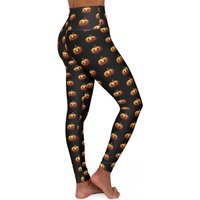Cute Halloween Pumpkin High Waisted Yoga Leggings | Aop | Etsy (US)