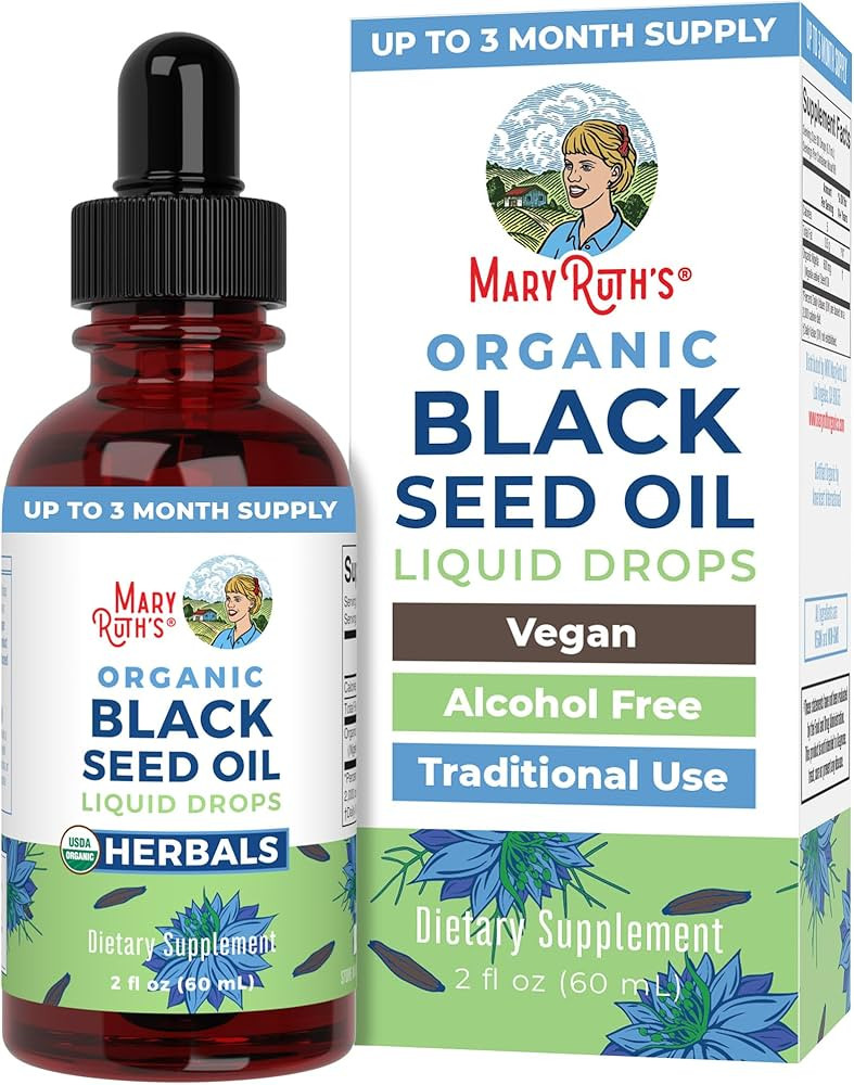 MaryRuth Organics Black Seed Oil Liquid Drops Cold Pressed, 3 Month Supply, USDA Organic Black Cu... | Amazon (US)