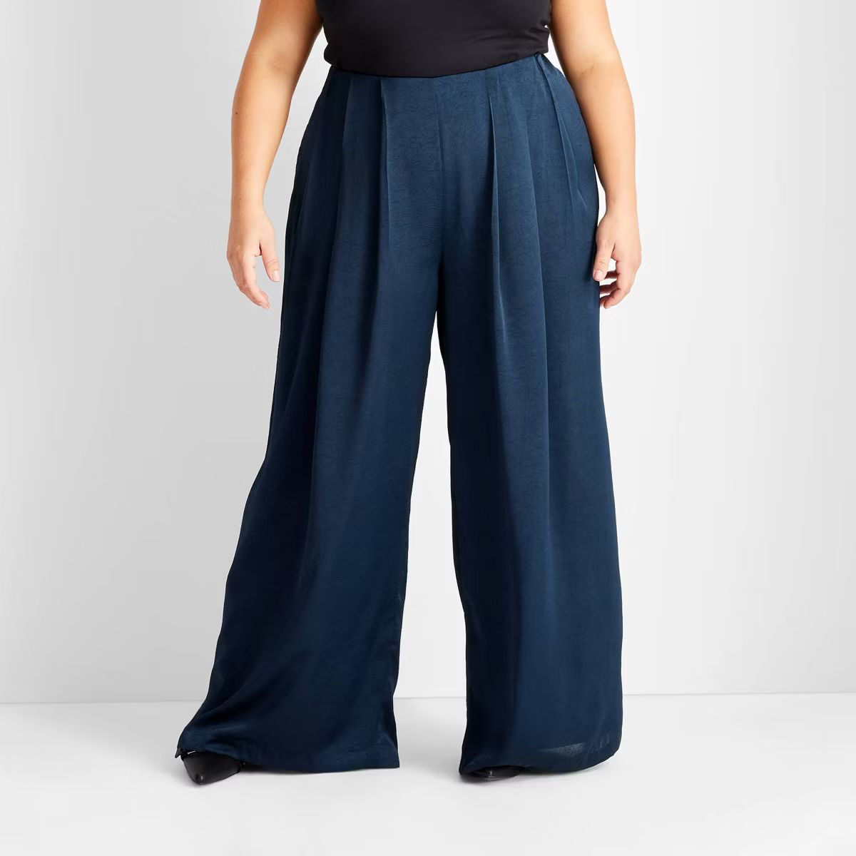 Women's Mid-Rise Pleated Wide Leg Pants - Future Collective | Target