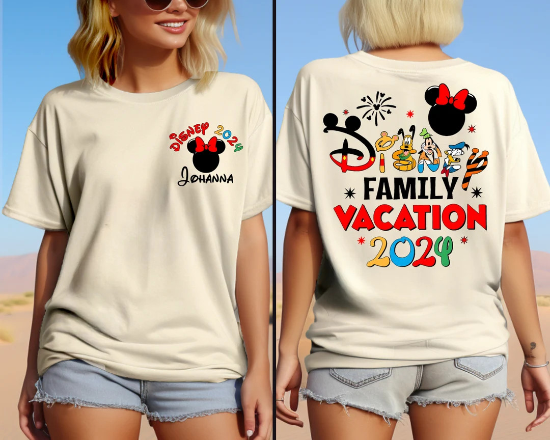 2024 Disney Family Vacation Shirts, Custom Disney Family Matching Tshirt, Disney Castle 2024 Shir... | Etsy (US)