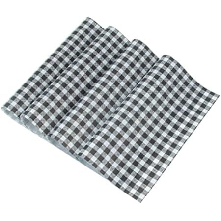 NATURALABEL 100 Pcs Wax Paper, 12" x 7.5" Black and White Checkered Greaseproof Paper,Wax Paper S... | Amazon (US)