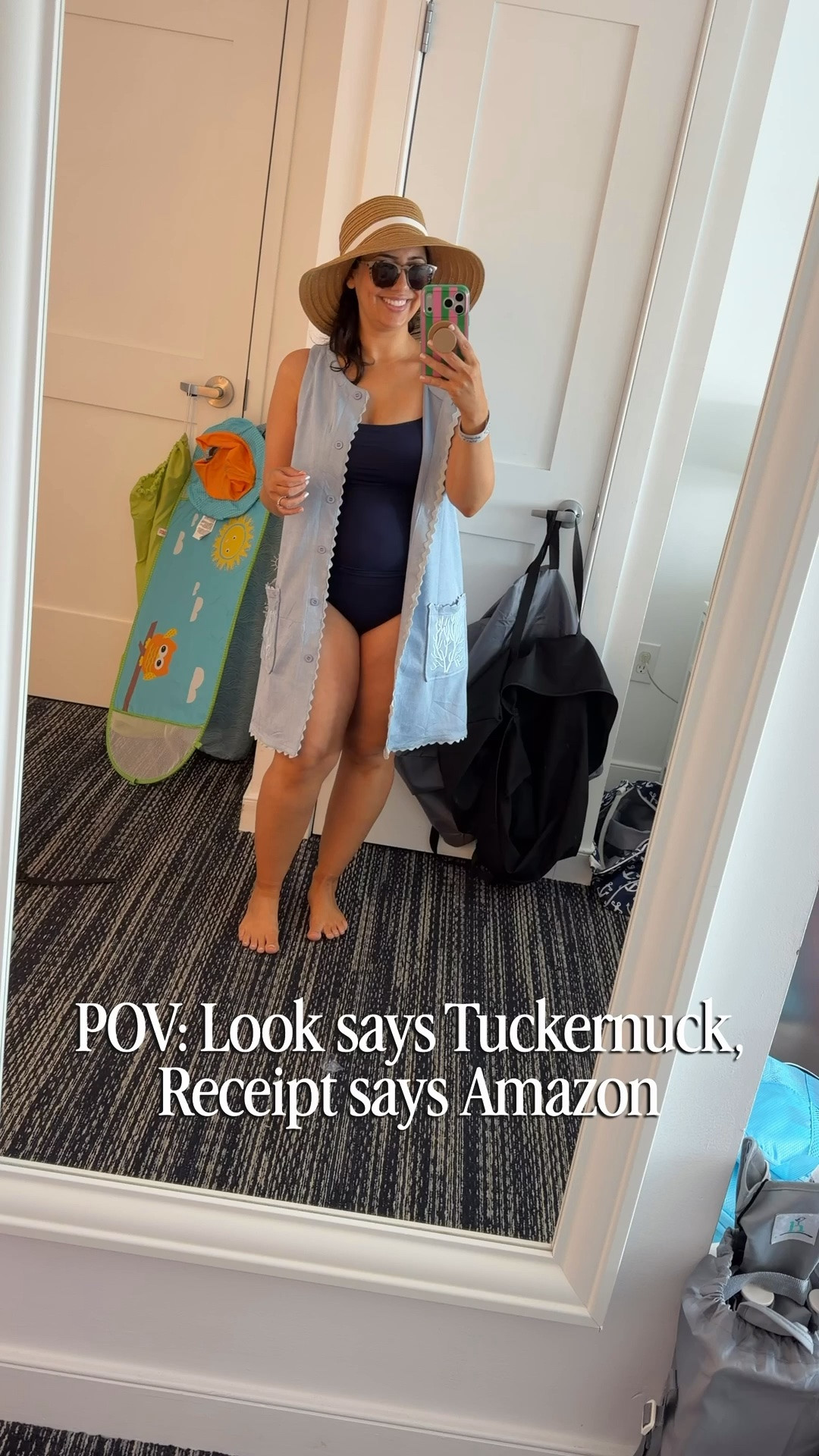 POV: Look says Tuckernuck, Receipt says Amazon! 

I’m obsessed with this cover-up and it’s the only one I was willing to break my cardinal rule of only white cover-ups for. It feels SO expensive for (a limited time) $29. Highly, highly recommend. 🐚🌊☀️👙

#LTKPetite #LTKTravel #LTKmomlife