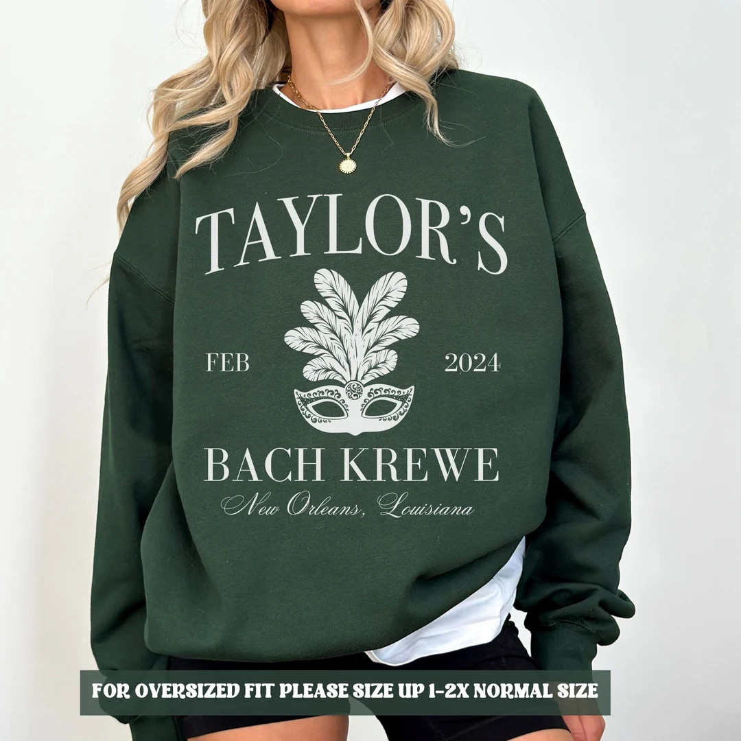 Custom New Orleans Bachelorette Party Sweatshirt, Nola Bachelorette Bridal Party, Nola Krewe Girl... | Etsy (US)