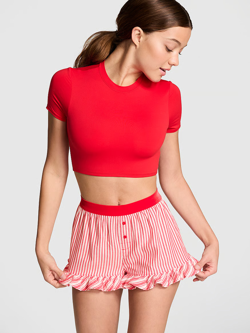 Buy TENCEL™ Boxy Pajama Shorts - Order Pajama Bottoms online 5000006993 - PINK US | Victoria's Secret (US / CA )
