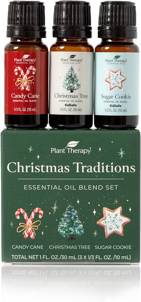 Plant Therapy Christmas Traditions Holiday Essential Oil Blends, Set of 3, 100% Pure, Undiluted, ... | Amazon (US)