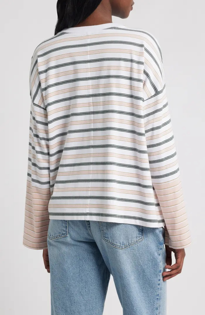 Madewell Easy Stripe Crewneck Long Sleeve T-Shirt | Nordstromrack | Nordstrom Rack