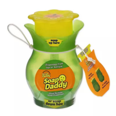 Scrub Daddy® Soap Daddy Dual-Action Soap Dispenser in Green/Yellow | Bed Bath & Beyond