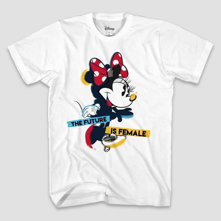 Men's Disney Minnie Mouse Short Sleeve Graphic T-Shirt - White S | Target