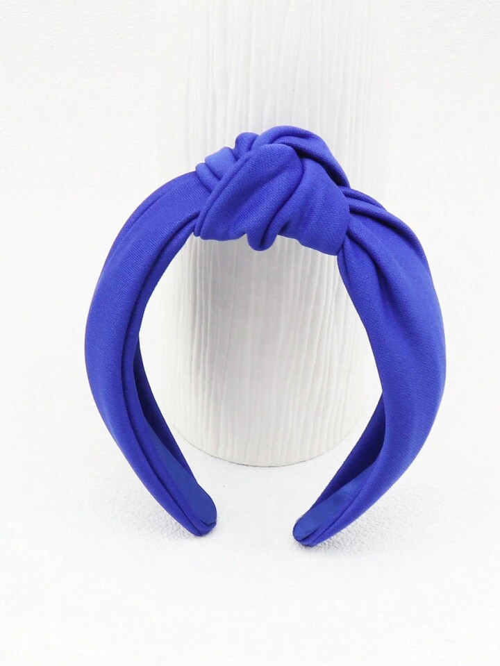 1pc Women's Hair Accessory, Blue Knot Design Hairband With Pointed Ends, Elegant And Versatile Fo... | SHEIN