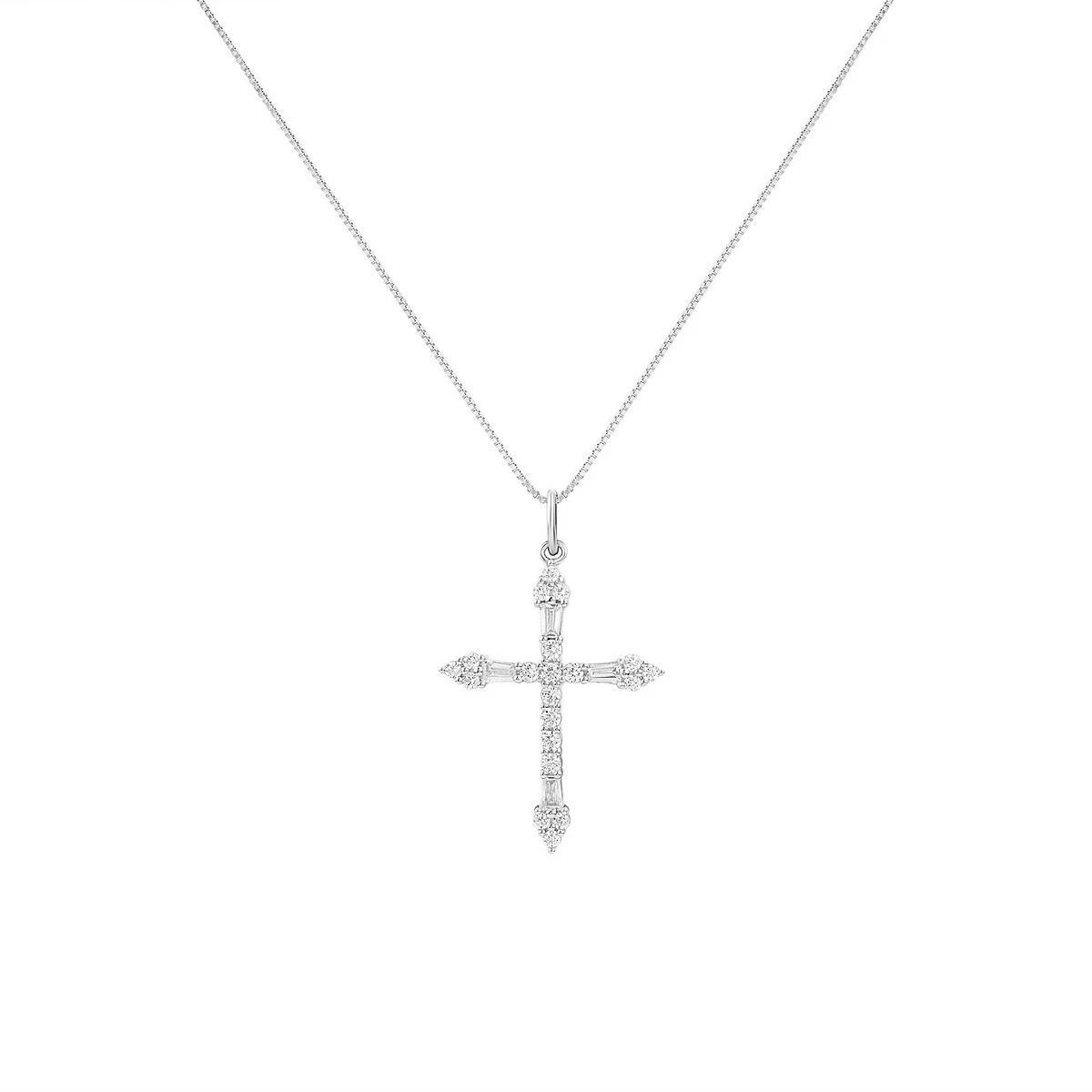 PRIMROSE Sterling Silver Cubic Zirconia Cross Pendant Necklace | Kohl's