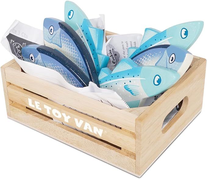 Le Toy Van - Wooden Honeybee Market Fresh Fish Crate | Wooden Role Play Toy | Supermarket Pretend... | Amazon (US)