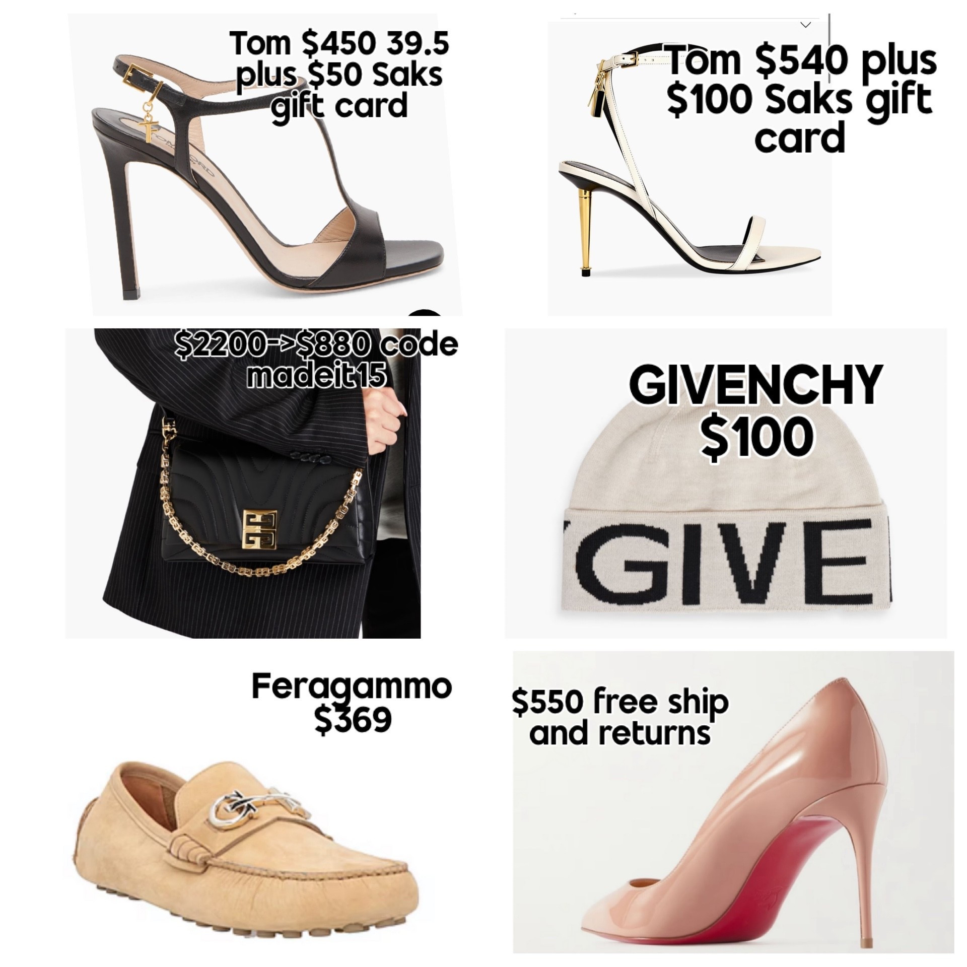 Designer deals and fun gifts 

#LTKHoliday #LTKShoeCrush #LTKGiftGuide