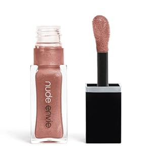 nude envie Lip Gloss - Certified Vegan Lipgloss Cruelty-Free and Paraben Free - Enriched Peptides... | Amazon (US)