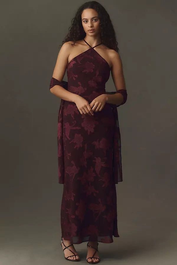 Hutch Burnout Scarf Slip Dress | Anthropologie (US)