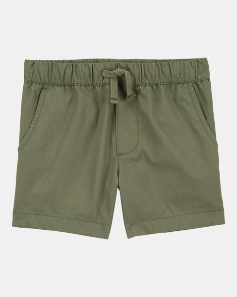 Baby Pull-On Poplin Shorts - Green | Carter's Inc