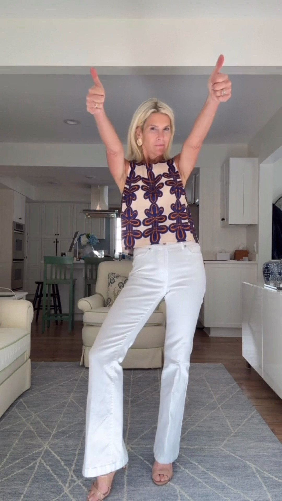 I love how the crisp white jeans make the print pop for an outfit that's fresh, polished, and perfect for summer lunches, vacation, or weekend plans.

❤️ Heart = Support my posts
📌 Save = Get sale & restock alerts
🛍️ Follow me on LTK for more effortless style.

#LTKootd #LTKSeasonal #LTKOver40
