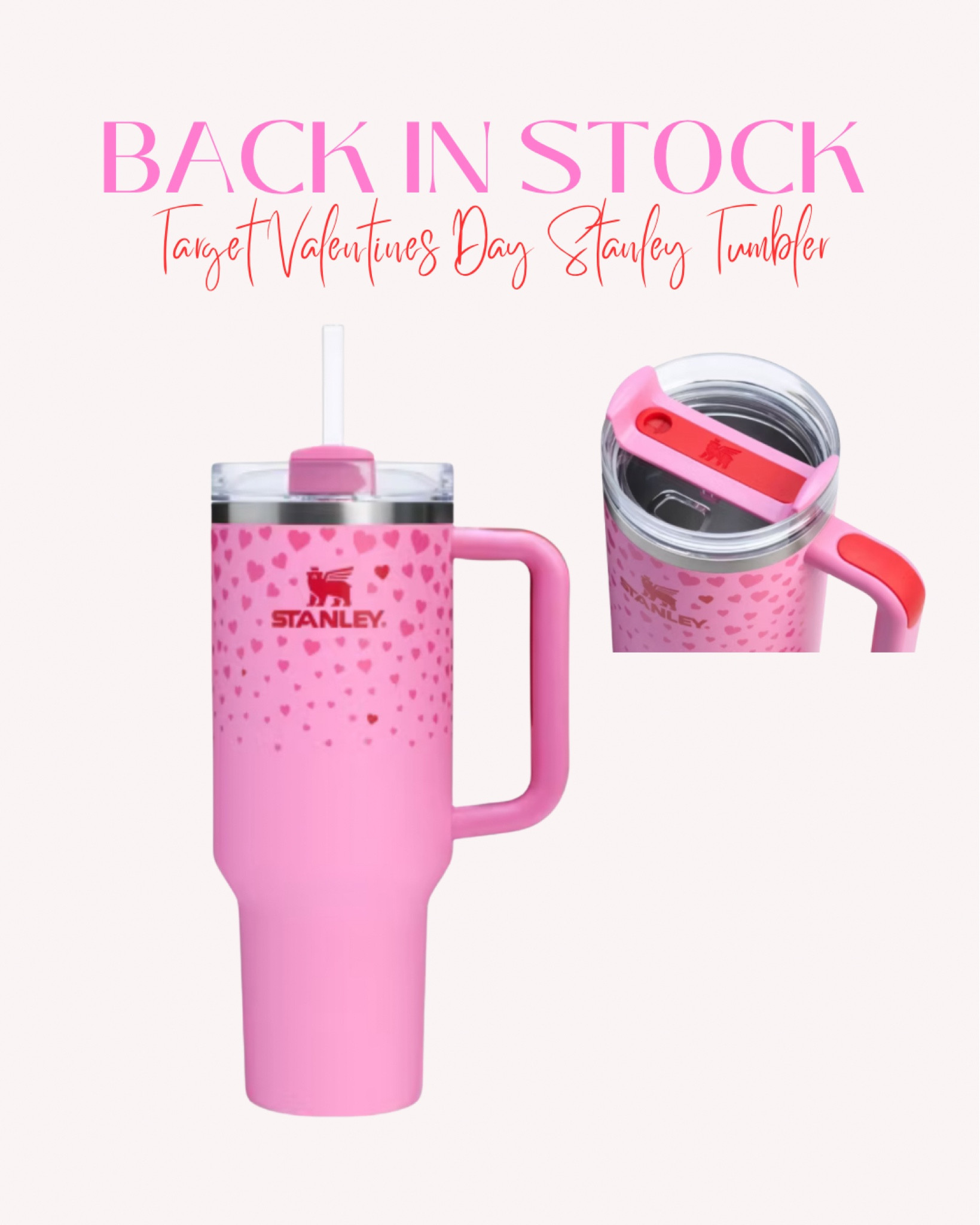 Target Valentine’s Day Stanley is back in stock! 

#LTKTravel #LTKSeasonal #LTKHome
